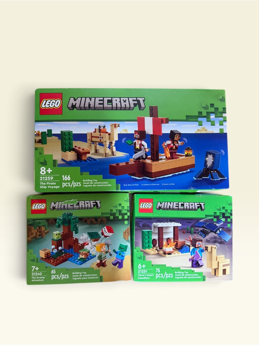 LEGO Minecraft 3 sets set 21240 set 21251 set 21259 - Picture 2 of 6